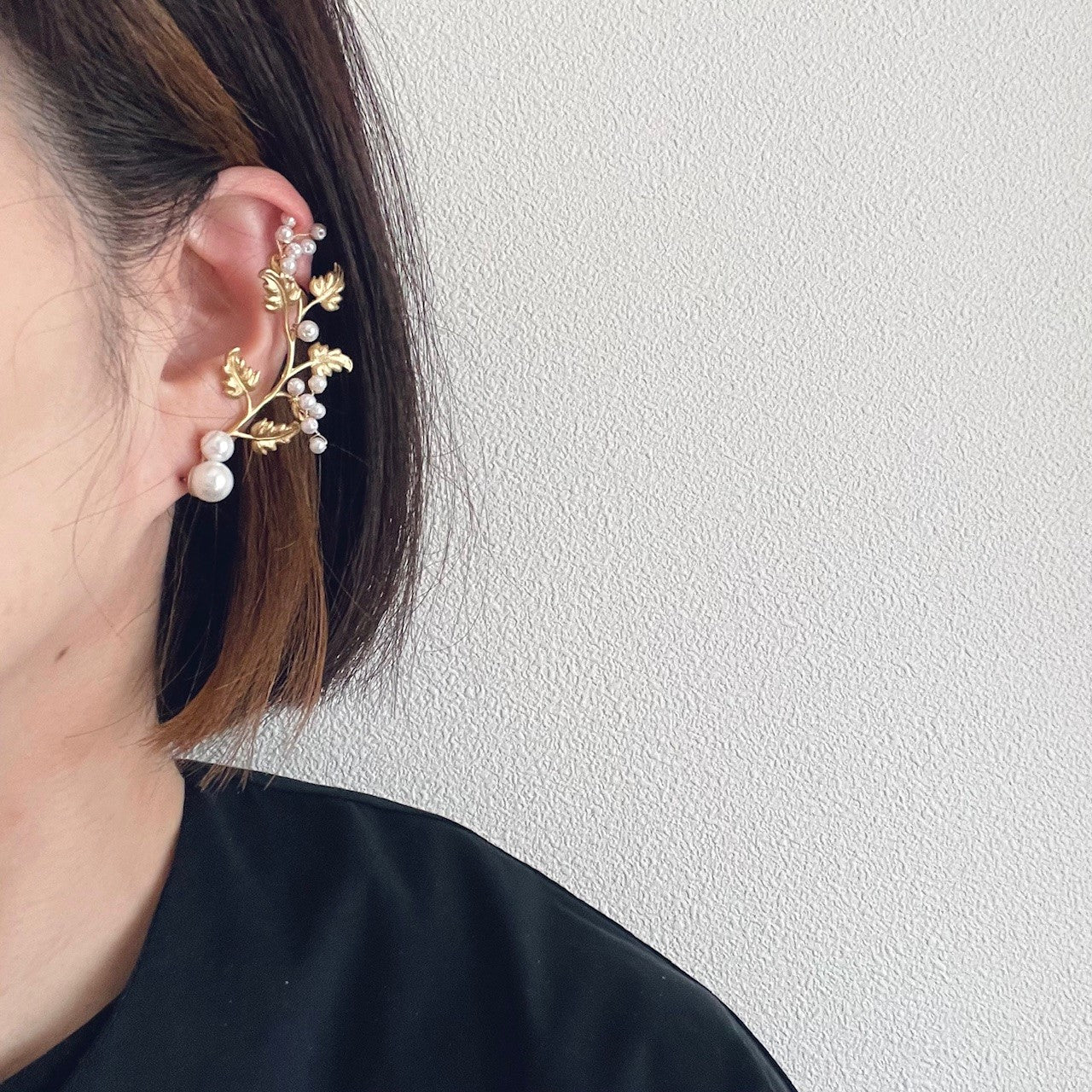 ブレッザピアスカフ【結婚式 ピアス イヤリング】