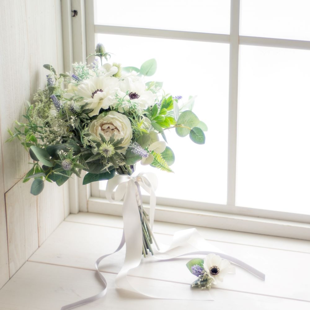 造花】レンタル/アネモネブーケ 【結婚式 フラワー 造花 ブーケ