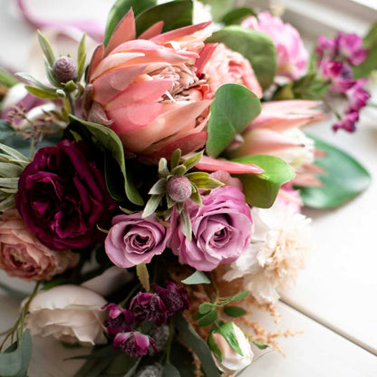 【造花】レンタル/プロテアブーケ 【結婚式 フラワー 造花 ブーケ ブートニア レンタル】