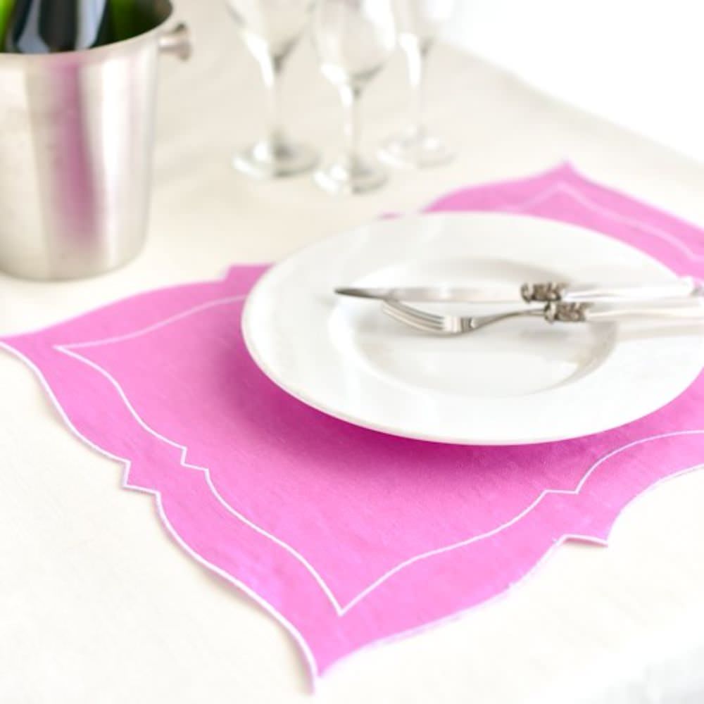 【ランチョンマット】レクタングル(ロゼ) 【結婚式 ギフト 引き出物 食器類】