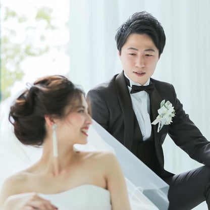 洋装  新郎ヘア 【結婚式　ヘアメイク　新郎　新婦】