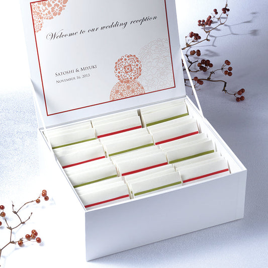 ウェルカムボックス丸紋(紅白) 【結婚式 プチギフト】