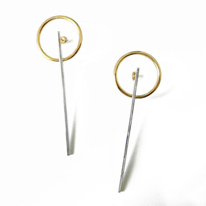 Circle Cross Bar Pierce/ブライダルアクセサリー 【結婚式 ピアス イヤリング】