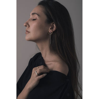 Circle Cross Bar Pierce/ブライダルアクセサリー 【結婚式 ピアス イヤリング】