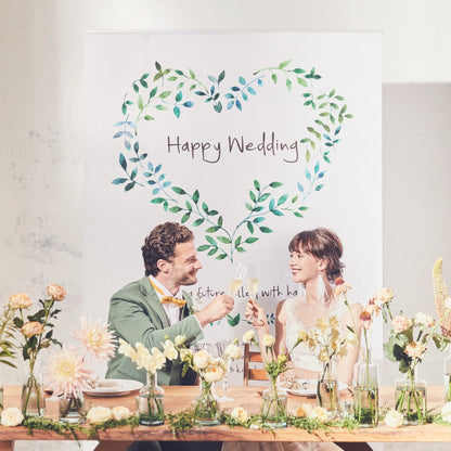 フォトタペストリー「NATURAL」 【結婚式 ウェルカムグッズ タペストリー レンタル】