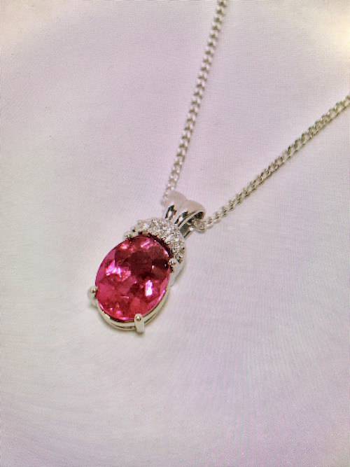 ペンダント(ルビー)/ブライダルアクセサリー 【結婚式 ネックレス オーダーメイド】