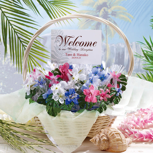 モアナ2ハートクッキー バスケットセット(40個入り) 【結婚式 引き菓子 プチギフト お菓子 オーダーメイド】