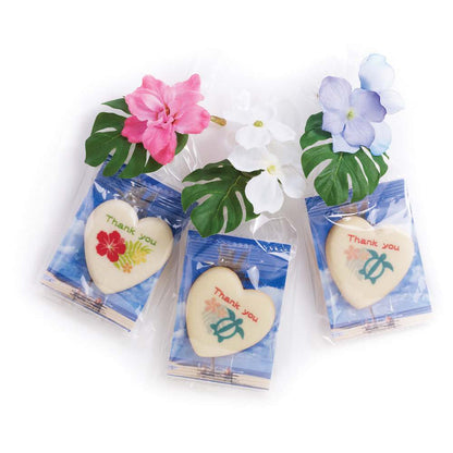 モアナ2ハートクッキー バスケットセット(40個入り) 【結婚式 引き菓子 プチギフト お菓子 オーダーメイド】