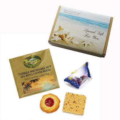 プチBOX コーヒーセット ビーチ シェル 【結婚式 プチギフト 飲み物】