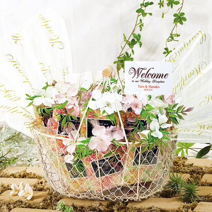 地中海フルーツティー バスケットセット(30個入り) 【結婚式 プチギフト 飲み物 オーダーメイド】