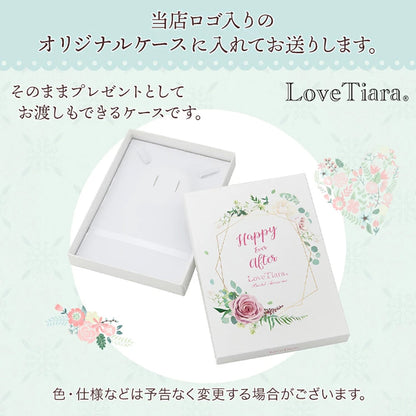 1連パール ネックレス&ピアスセット・シルバー 【結婚式 アクセサリーセット】（PN-24p）