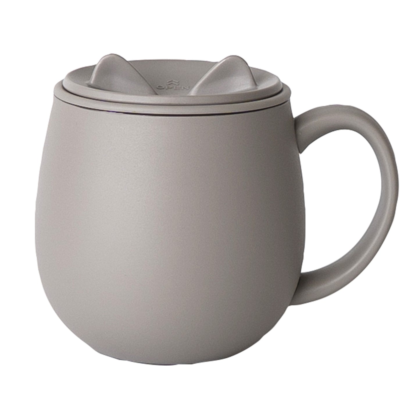 ポケトル猫型保温保冷マグカップ(グレージュ)  ステンレス製 蓋付 300mL 【結婚式 ギフト 引き出物 食器類】猫支援寄付付 POKETLE neko MUG