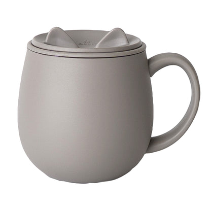 ポケトル猫型保温保冷マグカップ(グレージュ)  ステンレス製 蓋付 300mL 【結婚式 ギフト 引き出物 食器類】猫支援寄付付 POKETLE neko MUG