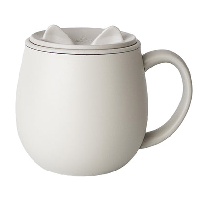 ポケトル猫型保温保冷マグカップ(アイボリー)  ステンレス製 蓋付 300mL 【結婚式 ギフト 引き出物 食器類】猫支援寄付付 POKETLE neko MUG