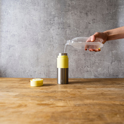 ポケトル炭酸対応ボトル（ブルー） ソーダボトル ステンレス製 保冷保温水筒 お酒OK 【結婚式 ギフト 引き出物 食器類】POKETLE soda 350