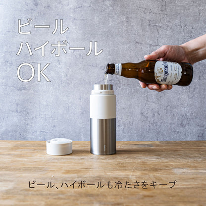 ポケトル炭酸対応ボトル（パープル） ソーダボトル ステンレス製 保冷保温水筒 お酒OK 【結婚式 ギフト 引き出物 食器類】POKETLE soda 350