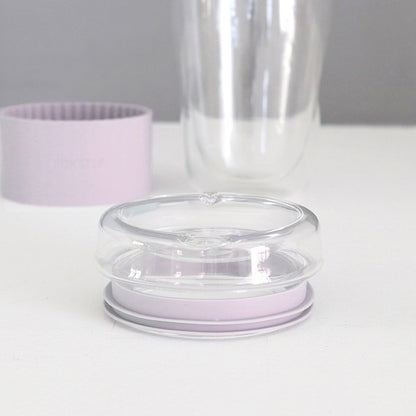 ポケトル耐熱二重ガラスタンブラー（ラテベージュ） 蓋付 220mL  【結婚式 ギフト 引き出物 食器類】POKETLE vidro 220