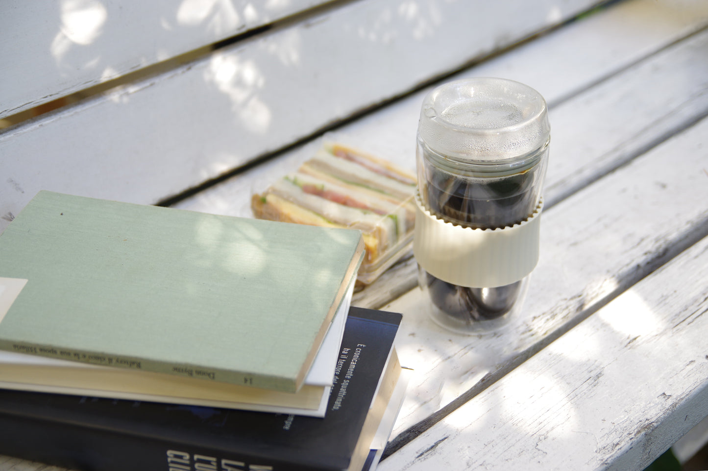 ポケトル耐熱二重ガラスタンブラー（ラテベージュ）蓋付 330mL  【結婚式 ギフト 引き出物 食器類】POKETLE vidro 330