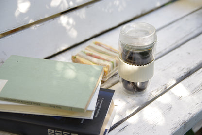 ポケトル耐熱二重ガラスタンブラー（ラテベージュ）蓋付 330mL  【結婚式 ギフト 引き出物 食器類】POKETLE vidro 330