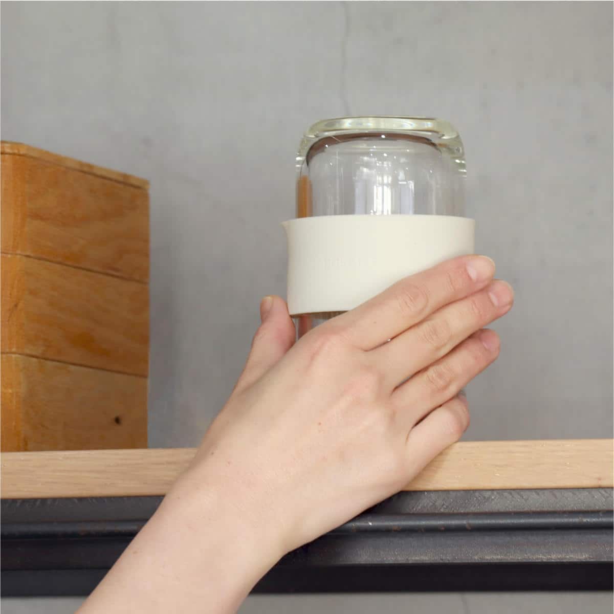 ポケトル コンパクトガラスきゅうす（グレー） ティーセット 1人用 おいしいお茶が入れられる 手のひらサイズ 120ｍL 【結婚式 ギフト 引き出物 食器類】POKETLE vidro calm