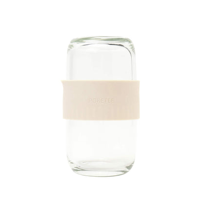 ポケトル コンパクトガラスきゅうす（アイボリー） ティーセット 1人用 おいしいお茶が入れられる 手のひらサイズ 120ｍL 【結婚式 ギフト 引き出物 食器類】POKETLE vidro calm