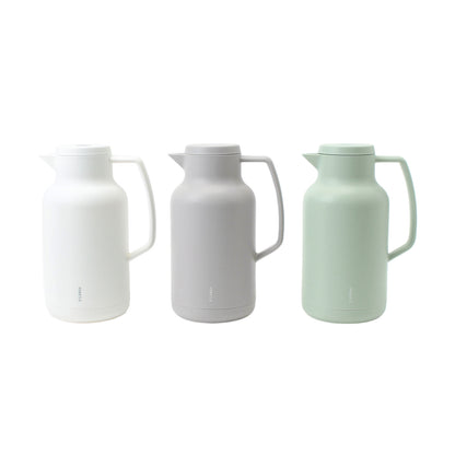 ポケトル ガラス製 卓上まほうびん（グレー） 保温保冷  ビードロまほうびん1L【結婚式 ギフト 引き出物 食器類】