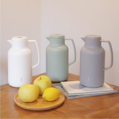 ポケトル ガラス製 卓上まほうびん（グレー） 保温保冷  ビードロまほうびん1L【結婚式 ギフト 引き出物 食器類】