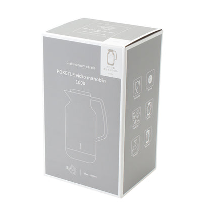 ポケトル ガラス製 卓上まほうびん（グリーン） 保温保冷  ビードロまほうびん1L【結婚式 ギフト 引き出物 食器類】