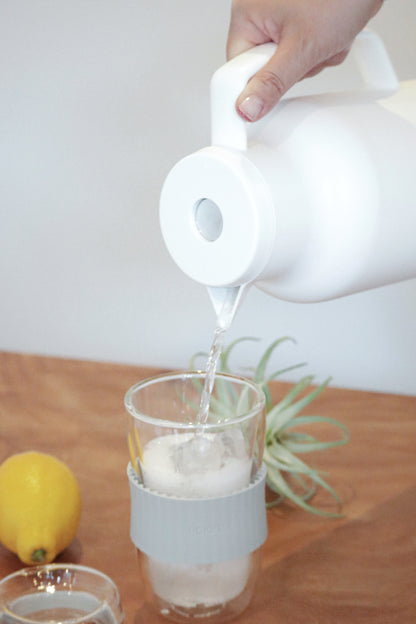 ポケトル ガラス製 卓上まほうびん（ホワイト） 保温保冷  ビードロまほうびん1L【結婚式 ギフト 引き出物 食器類】