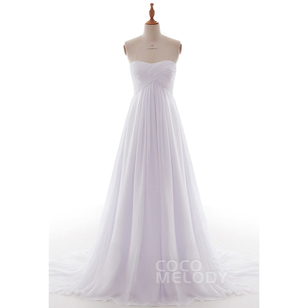 PR1436 シフォン ハートネック ウェディングドレス 【ウェディングドレス オーダーメイド】