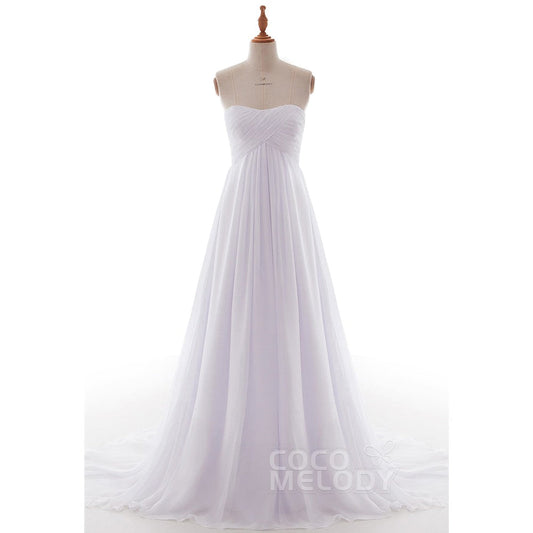 PR1436 シフォン ハートネック ウェディングドレス 【ウェディングドレス オーダーメイド】