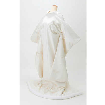 オリジナル白無垢 生成地/emi takazawa 刺繍花 【結婚式 和装 白無垢 レンタル】