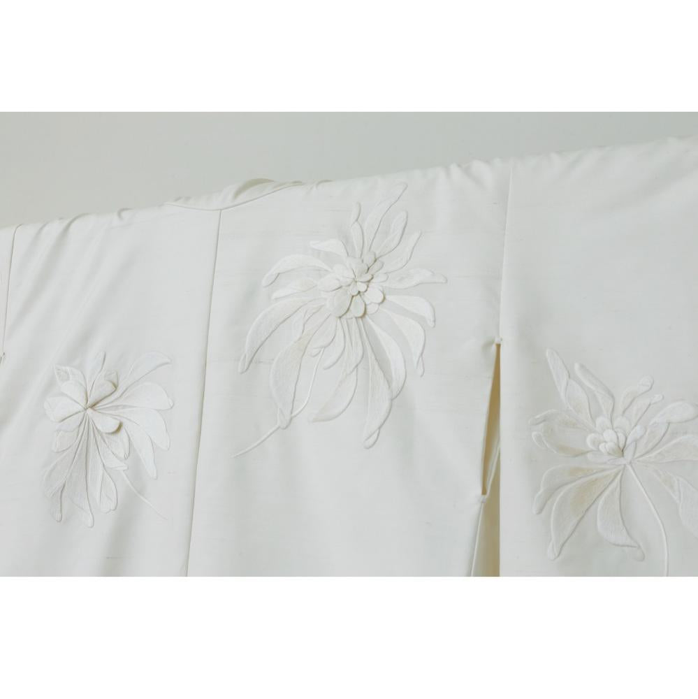 オリジナル白無垢 生成地/emi takazawa 刺繍花 【結婚式 和装 白無垢 レンタル】