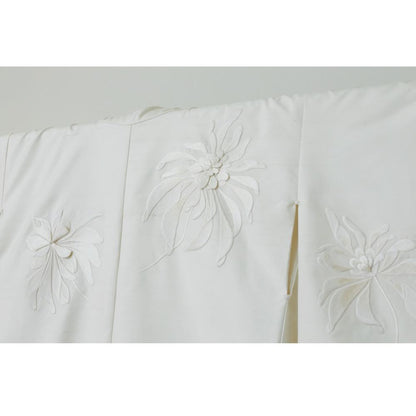 オリジナル白無垢 生成地/emi takazawa 刺繍花 【結婚式 和装 白無垢 レンタル】