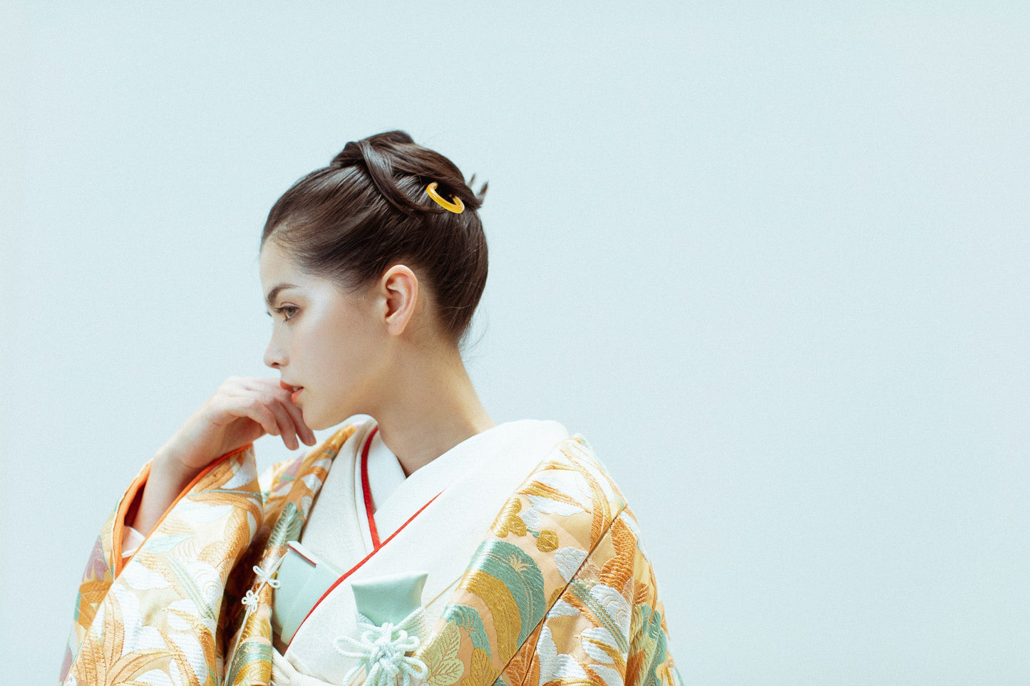 花葉色菊芦水鳥紋【結婚式 和装 色打掛 レンタル】