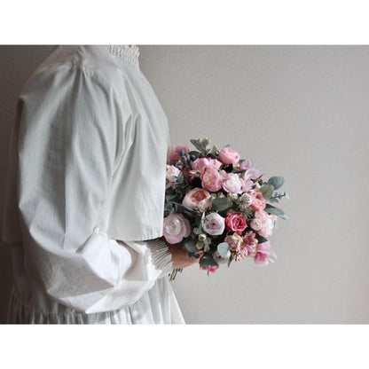 【造花】Rental Bouquet :Chateau Pink 【結婚式 フラワー 造花 ブーケ ブートニア レンタル】
