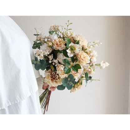 【造花】Rental Bouquet :Jaune de naples 【結婚式 フラワー 造花 ブーケ ブートニア レンタル】