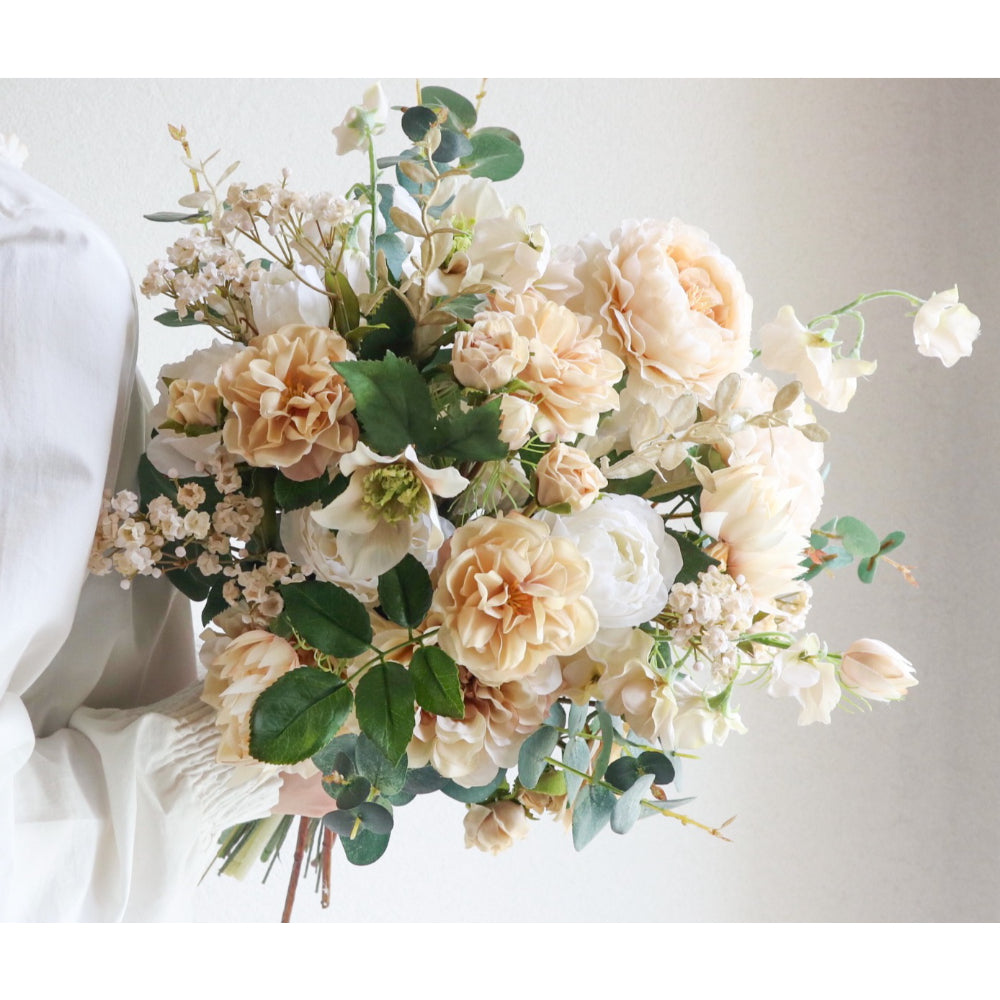 【造花】Rental Bouquet :Jaune de naples 【結婚式 フラワー 造花 ブーケ ブートニア レンタル】