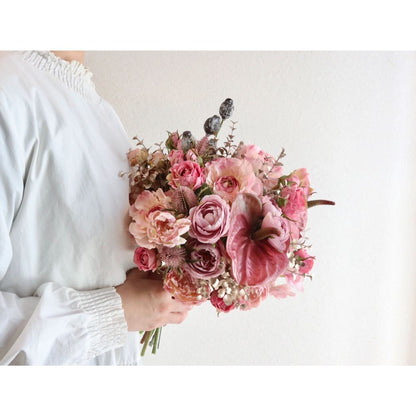 【造花】Rental Bouquet :Lady Rose 【結婚式 フラワー 造花 ブーケ ブートニア レンタル】