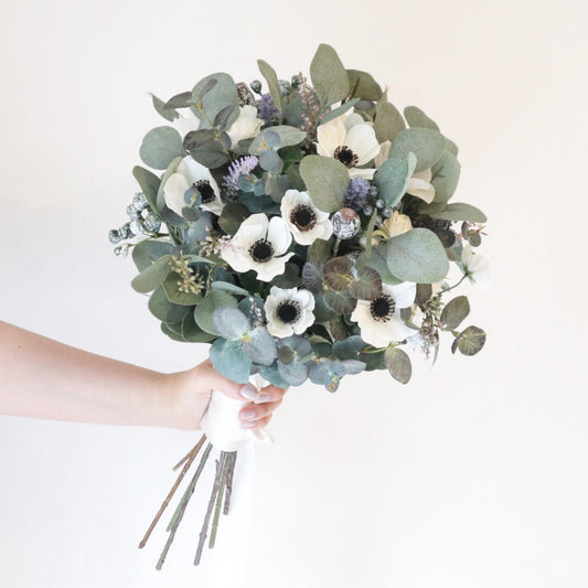 【造花】Rental Bouquet : Lavender Green 【結婚式 フラワー 造花 ブーケ ブートニア レンタル】