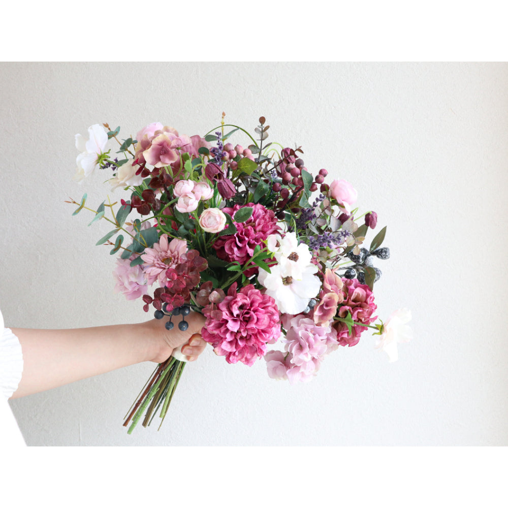 【造花】Rental Bouquet :Myrtille　【結婚式　フラワー　造花　ブーケ　ブートニア　レンタル】