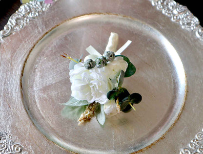 【造花】Rental Bouquet : Natural White 【結婚式 フラワー 造花 ブーケ ブートニア レンタル】