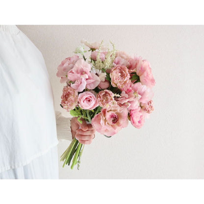 【造花】Rental Bouquet :Printemps pink 【結婚式 フラワー 造花 ブーケ ブートニア レンタル】