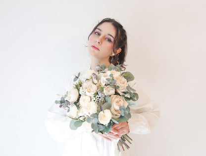 【造花】Rental Bouquet : Sainte Chapelle 【結婚式 フラワー 造花 ブーケ ブートニア レンタル】