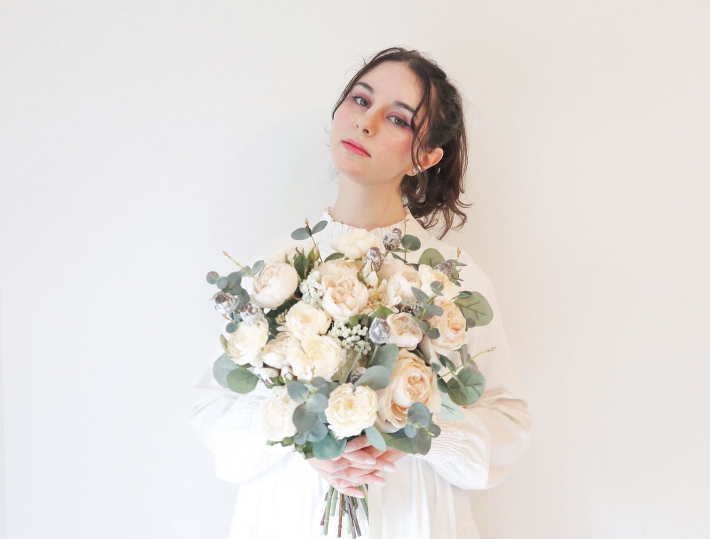 【造花】Rental Bouquet : Sainte Chapelle 【結婚式 フラワー 造花 ブーケ ブートニア レンタル】