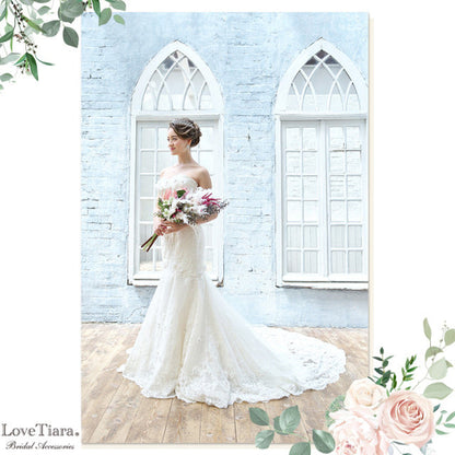 グランビジューイヤリング【花嫁 アクセサリー】（RE-16e）