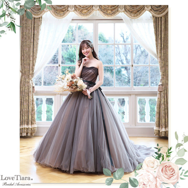 グランビジューイヤリング【花嫁 アクセサリー】（RE-16e）