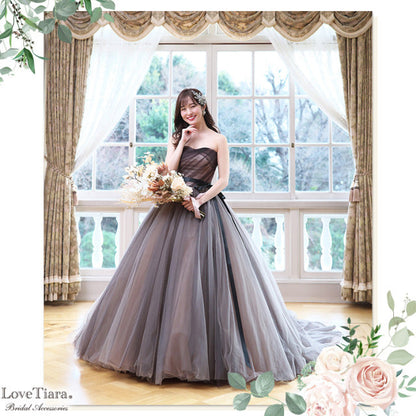 グランビジューイヤリング【花嫁 アクセサリー】（RE-16e）