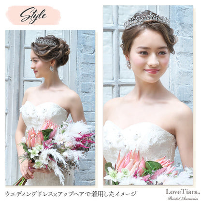 グランビジューピアス【花嫁 アクセサリー】（RE-16p）