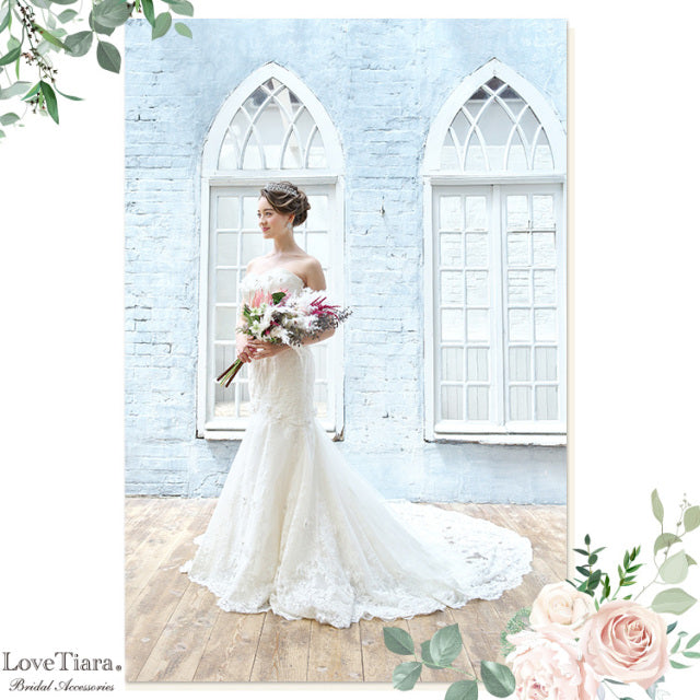 グランビジューピアス【花嫁 アクセサリー】（RE-16p）